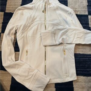 Lululemon Athletica Cream Jacket with Gold Zippers